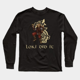 Funny Medieval History Viking Mythology Trickster God Loki Long Sleeve T-Shirt